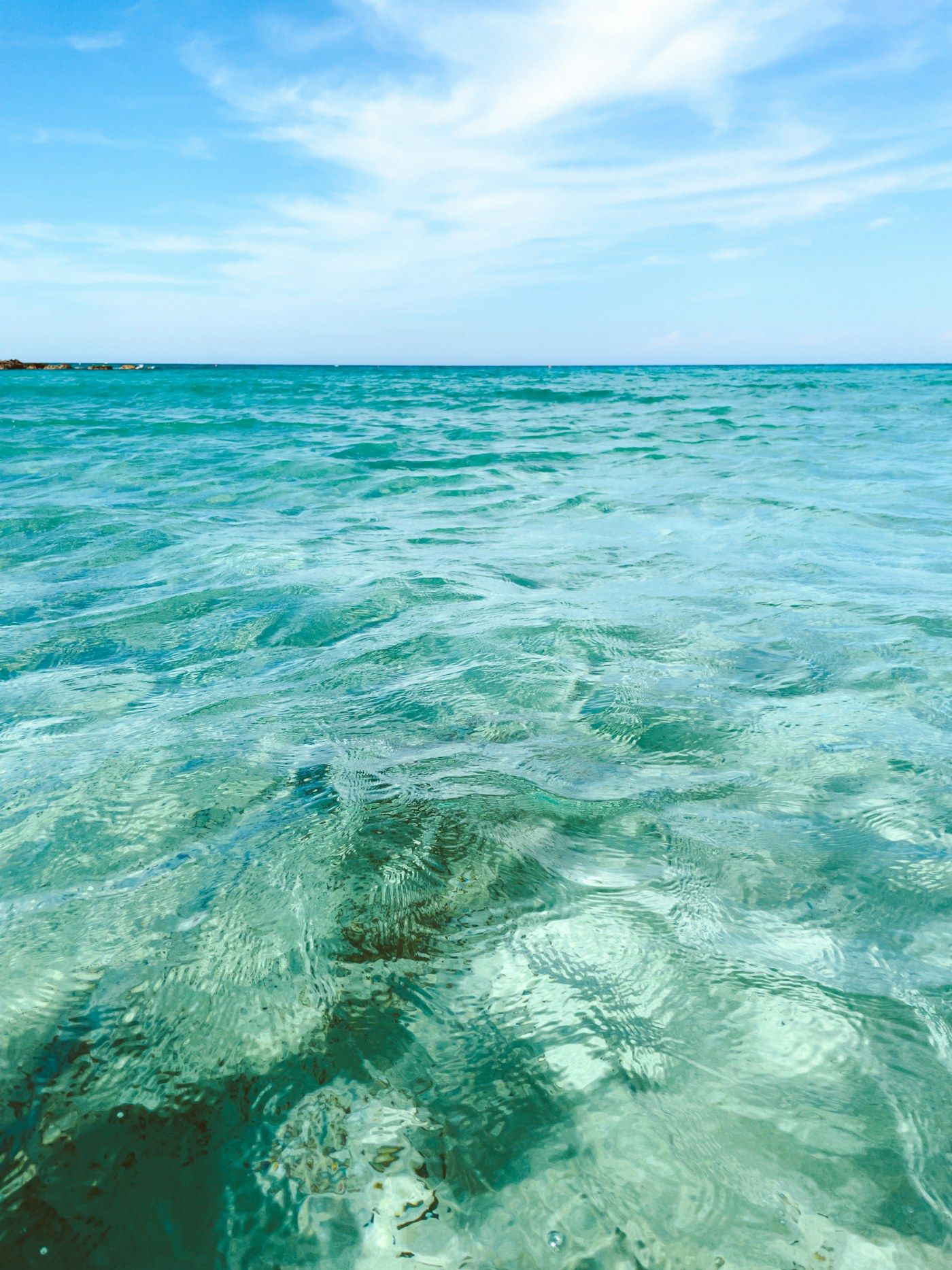 Clear turquoise water of the Ionian Sea at Porto Cesareo.